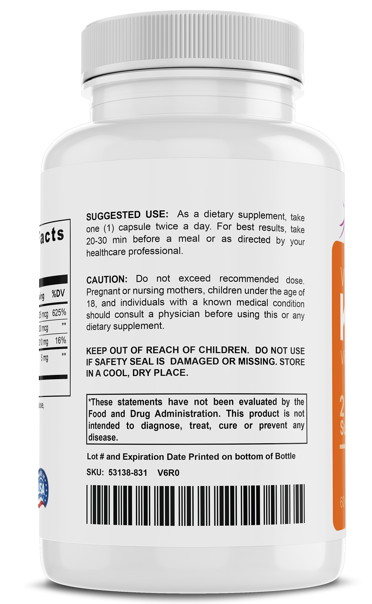 Primeage Vitamin K2 + D3 200mg+ per serving – 2 in 1 Support – 60 Capsules